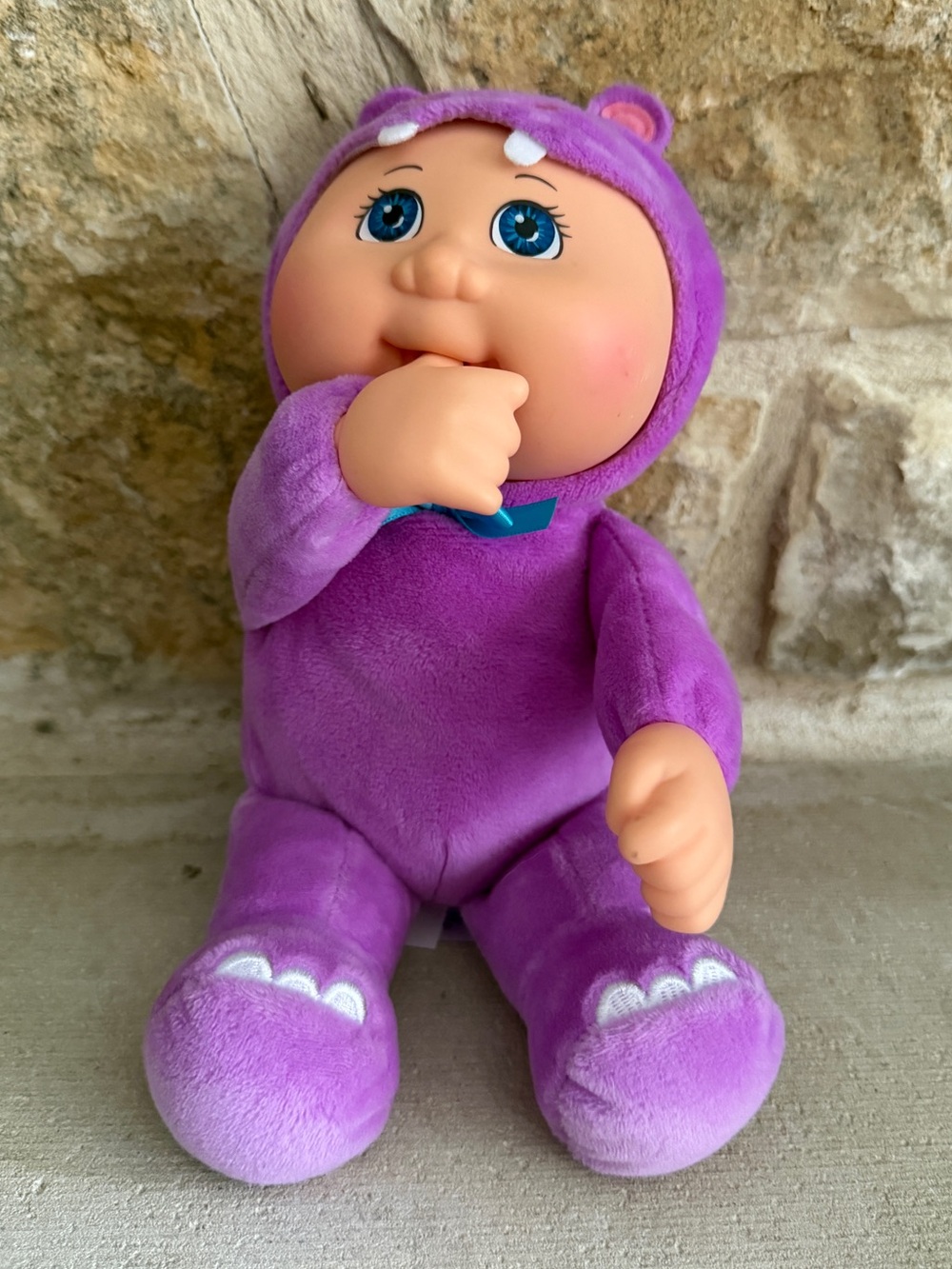 Cabbage Patch Kids Emmett Purple Hippo 9" Thumb Sucker Soft Body Preemie Doll